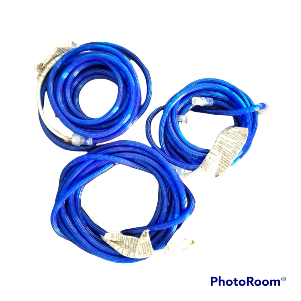2X Blue LED Rope Light Bundle, 50 feet of lights!